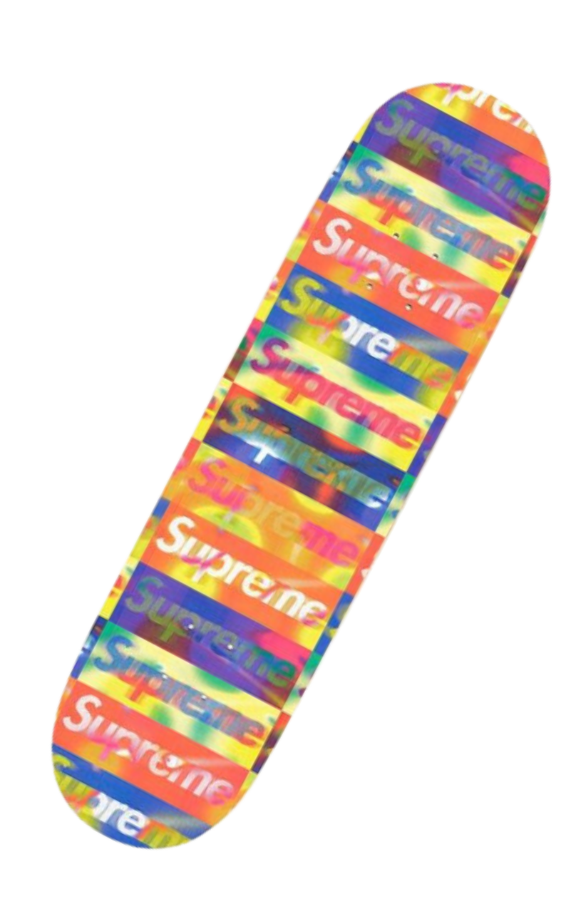 Supreme Distorted Logo Skateboard Deck yellow (3)
